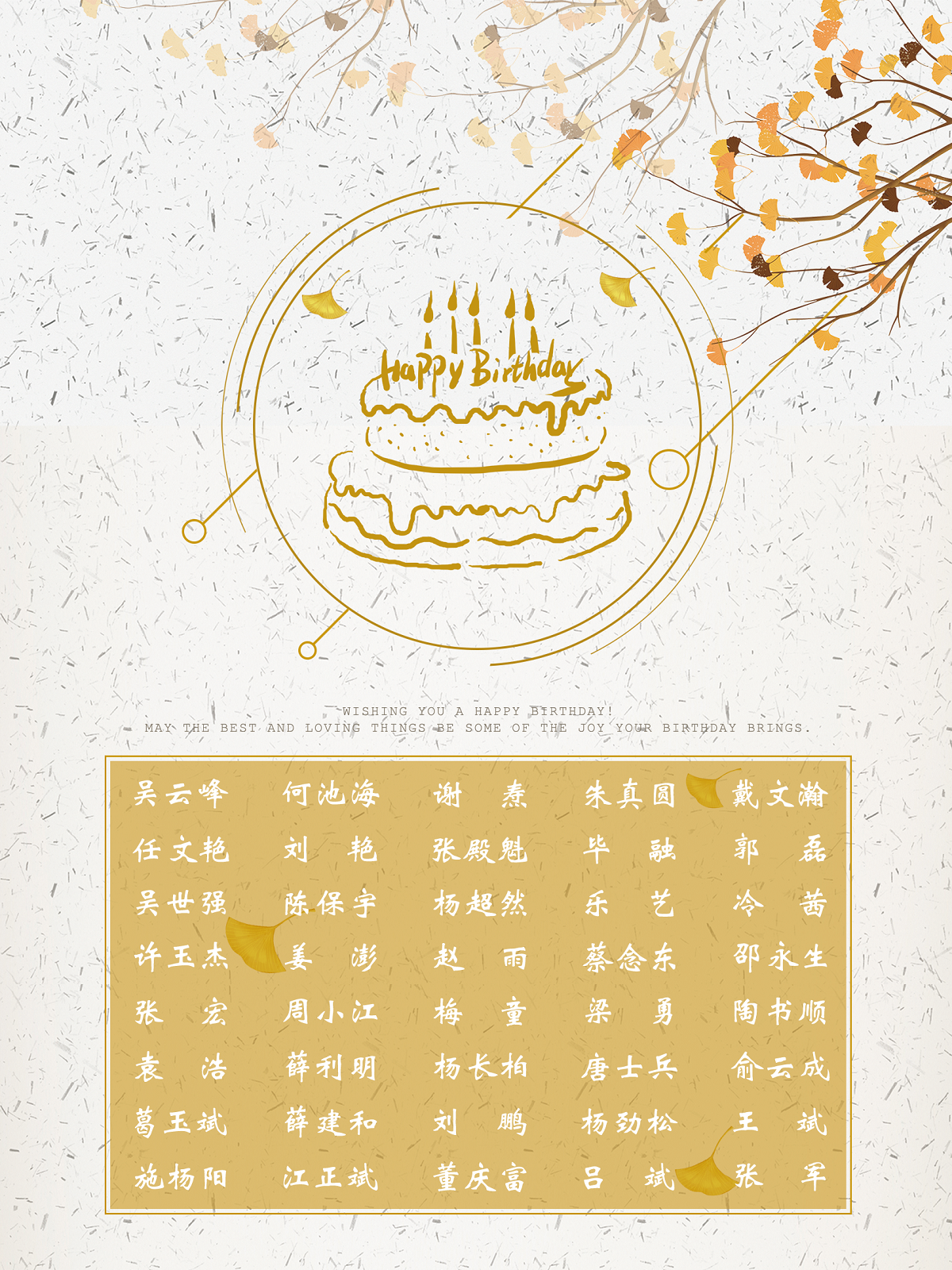 【生日祝?！抗ё?月生日的員工生日快樂！