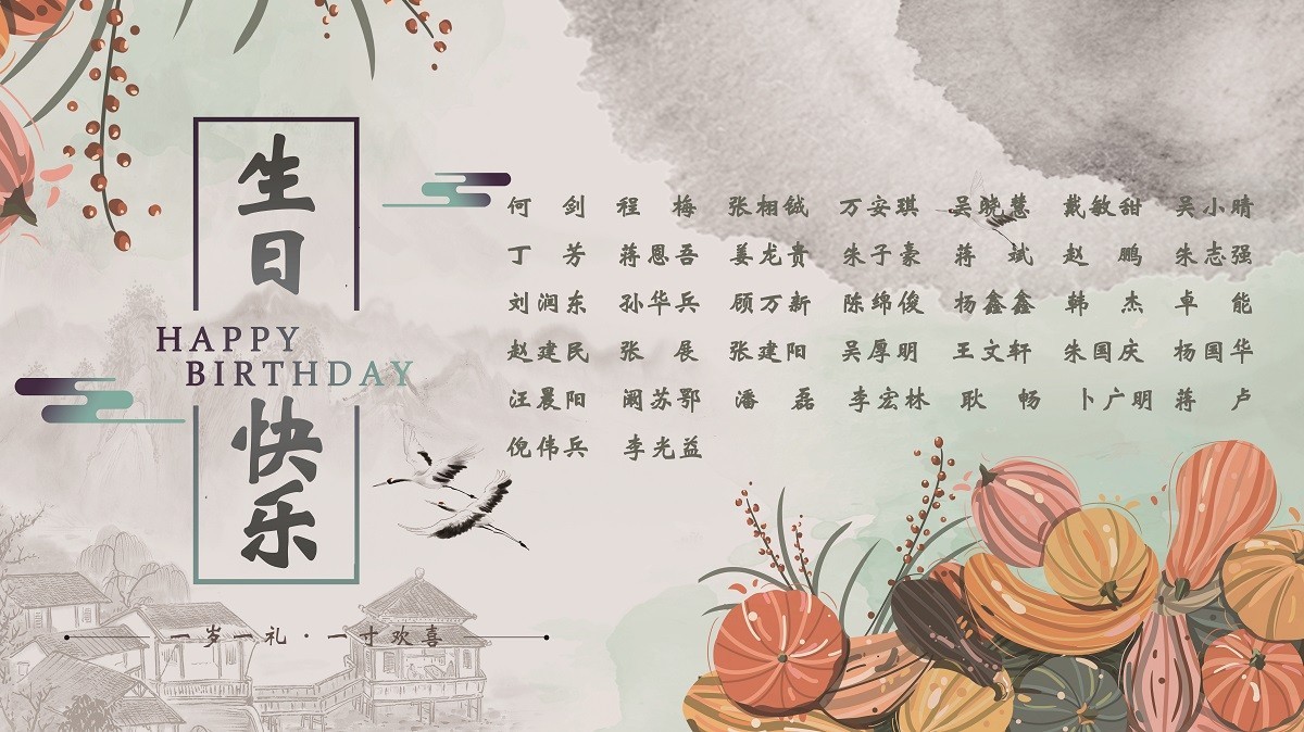 【生日祝?！抗ё?0月生日的員工生日快樂！